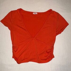 Fiery Orange Cropped Tee